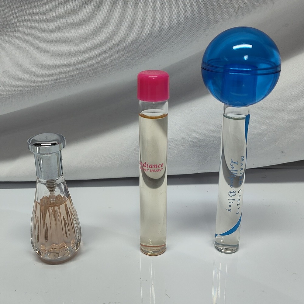 Mariah Carey's Lollipop Bling Britney Spears Radiance Truth travel scents light